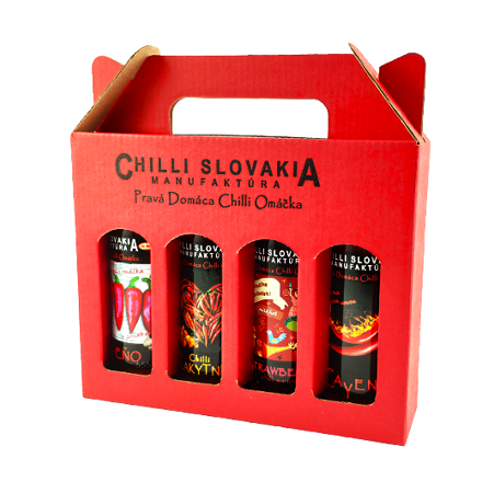 Chilli omáčky Darčekové Balenie Červené 4x 100 ml