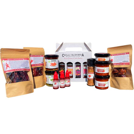 MEDIUM HOT výhodný chilli set 16-dielny