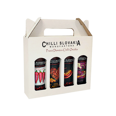 Chilli omáčky Darčekové Balenie Biele 4x100 ml Chilli omáčky Darčekové Balenie Biele 4x100 ml