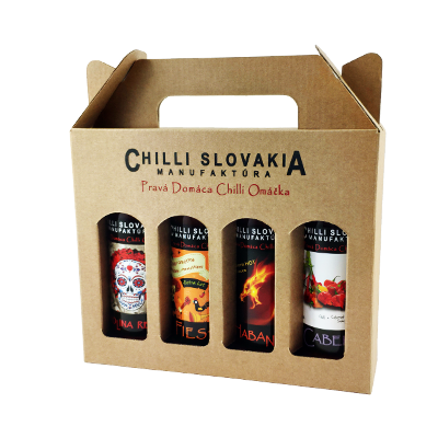 Chilli omáčky Darčekové Balenie Hnedé 4x 100 ml