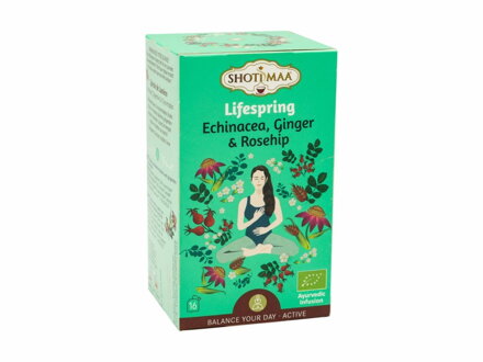 Echinacea, zázvor a šípky Popoludný čaj LIFESPRING 16x2g 