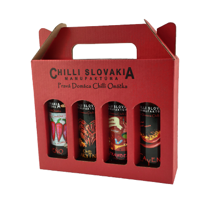 Chilli omáčky Darčekové Balenie Červené 4x 100 ml