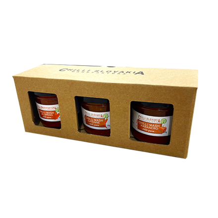 Darčekový box 3x Pyré MEDIUM Chilli nátierka 